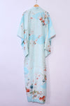 Sky Blue Golden Embroidered Kimono S-L