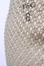 Smoky Gray Beaded Crochet Dress S/M