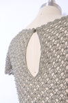 Smoky Gray Beaded Crochet Dress S/M