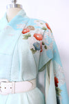 Sky Blue Golden Embroidered Kimono S-L