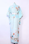 Sky Blue Golden Embroidered Kimono S-L