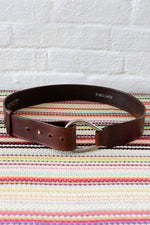 Brown Saddle Leather Switchback Belt