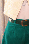 Hunter Green Leather Hearts Belt