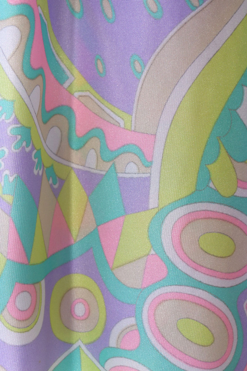 Pastel Abstract Print Robe Dress S/M