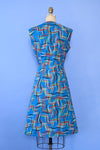 Italian Cotton Abstract Wrap Dress L