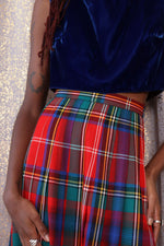 Talbots Tartan Pleated Midi Skirt S