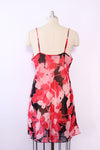 Sheer Magenta Floral Slip L