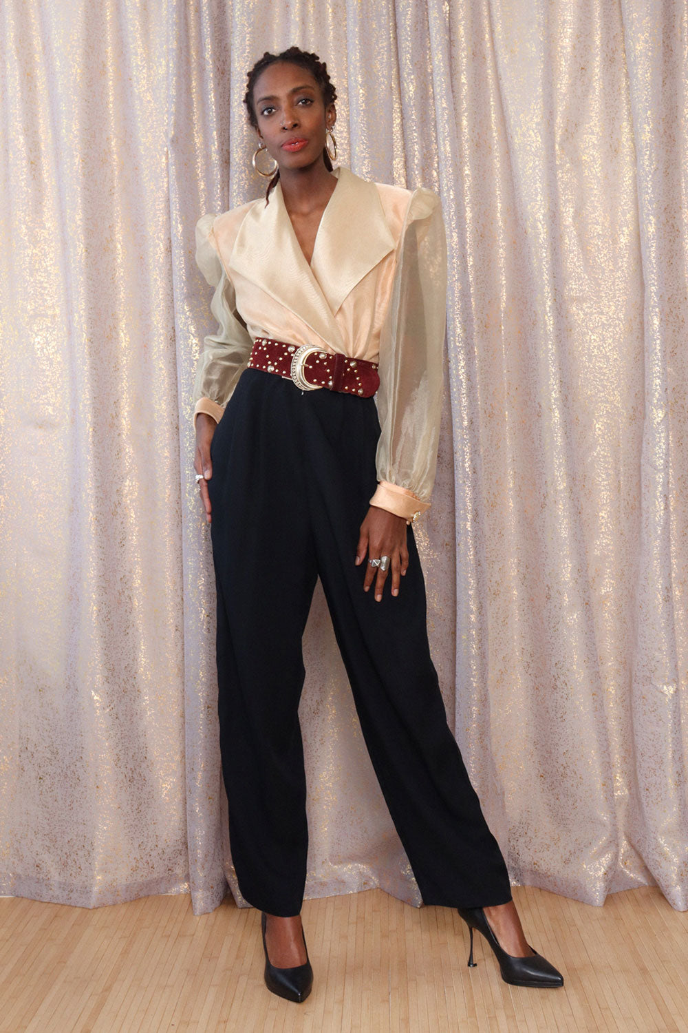 【I AM MARI】Peeling Pleated Sleeveless Long OP (Belt Set) 51ehN9rNTBL._AC_.jpg