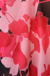 Sheer Magenta Floral Slip L