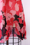 Sheer Magenta Floral Slip L