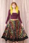 1950s Rainbow Sequin Full Circle Skirt XS/S
