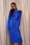 Sapphire Squiggle Sweater Dress S-XL