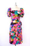 Frances Vibrant Silk Garden Dress S/M