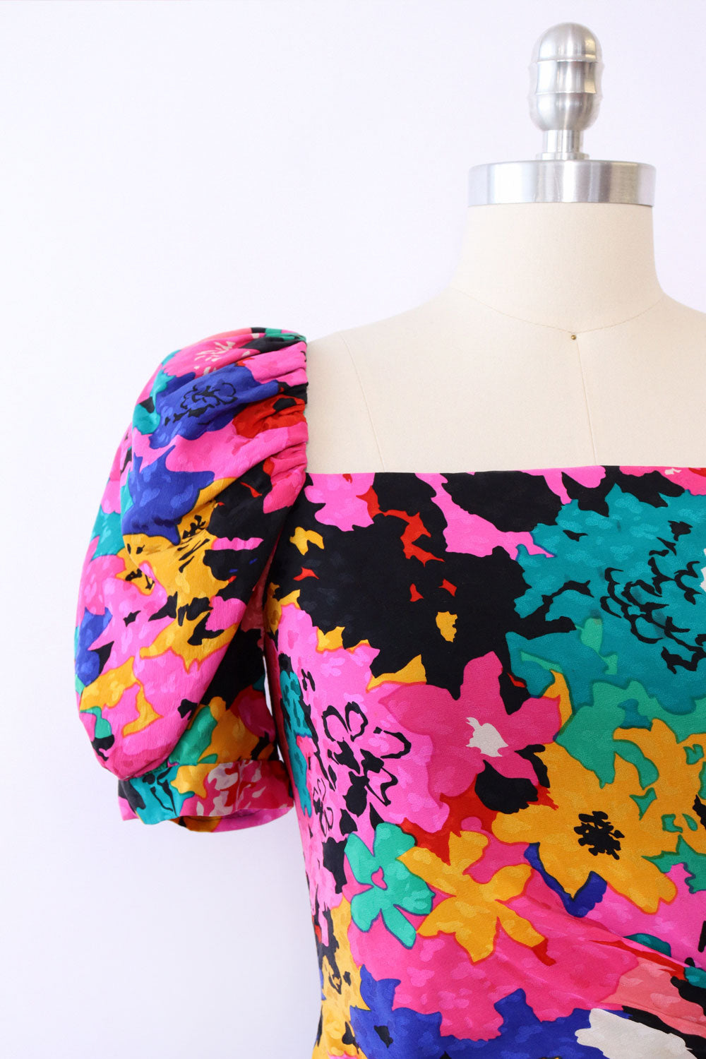 Frances Vibrant Silk Garden Dress S/M
