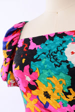 Frances Vibrant Silk Garden Dress S/M