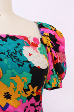 Frances Vibrant Silk Garden Dress S/M