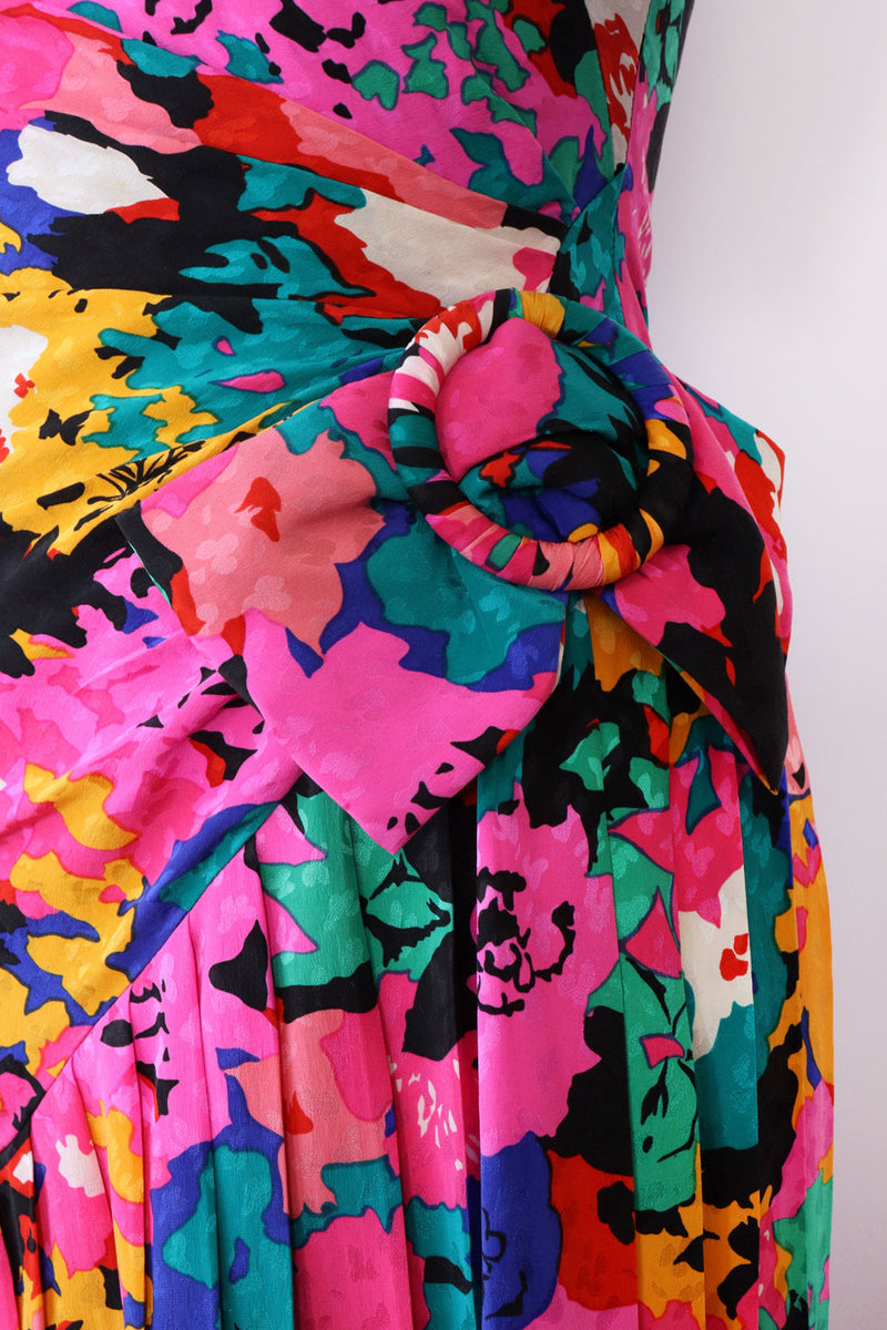 Frances Vibrant Silk Garden Dress S/M