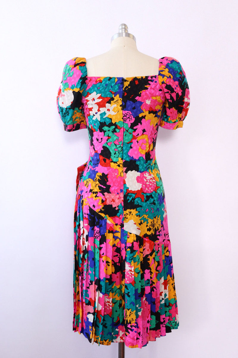 Frances Vibrant Silk Garden Dress S/M