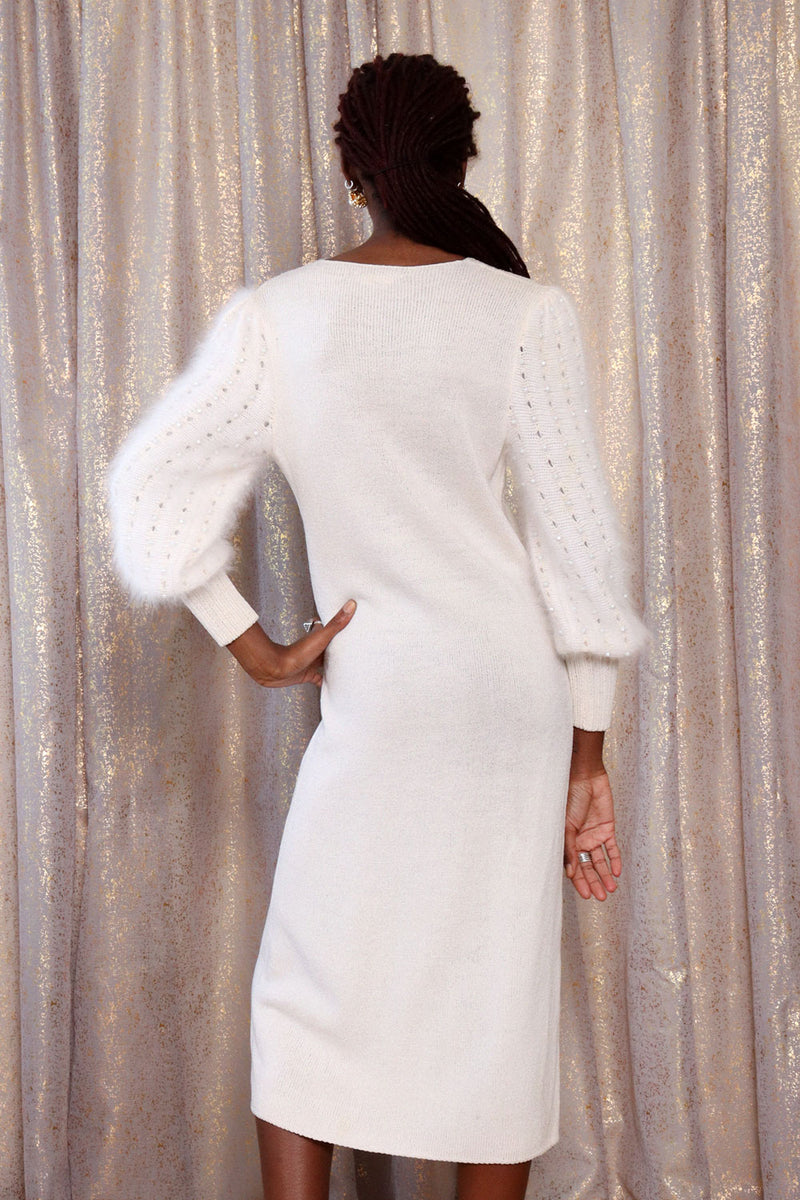 Pearl Angora Sweater Dress M OMNIA Pearl Angora Sweater Dress M OMNIA