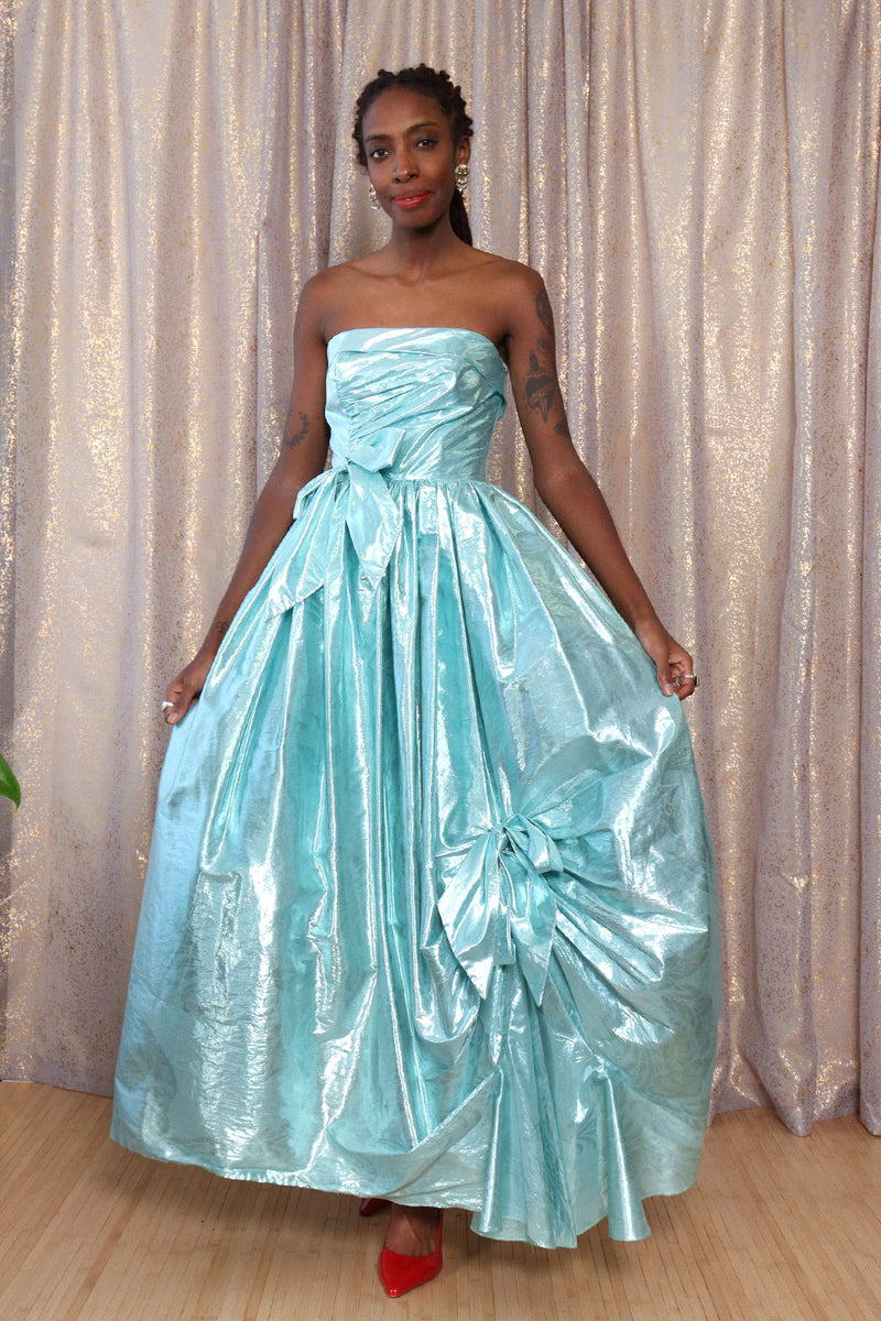 Sky Tafetta Ball Gown XS