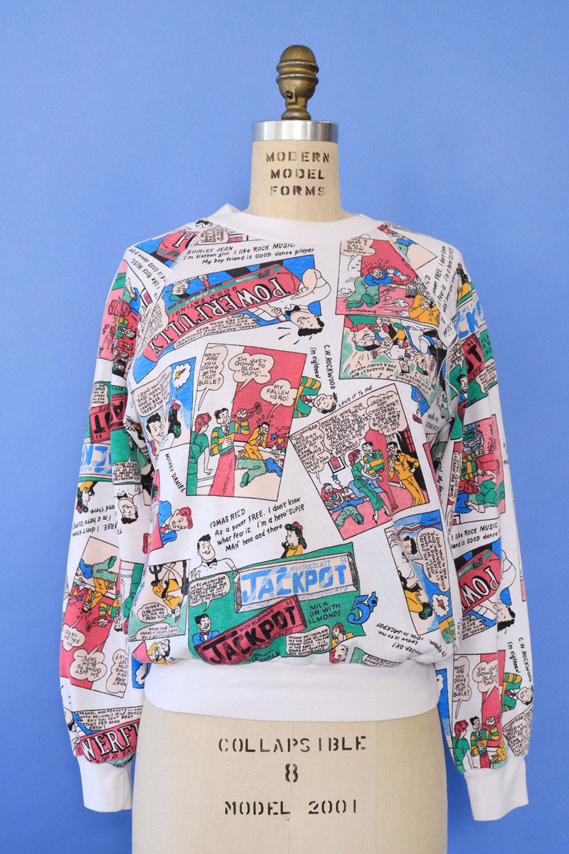 Comic Strip Candy Bar Sweatshirt S-L