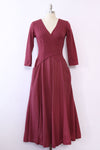 Plum Cotton Surplice Dress M