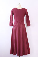 Plum Cotton Surplice Dress M