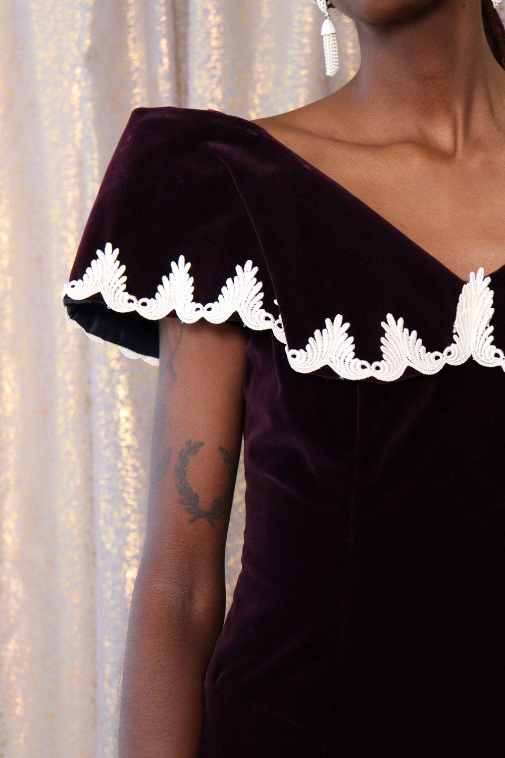 Mulled Wine Velvet Cocktail Dress XS/S