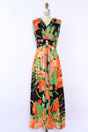 Painterly Poppies Embellished Maxi S/M