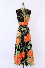 Painterly Poppies Embellished Maxi S/M