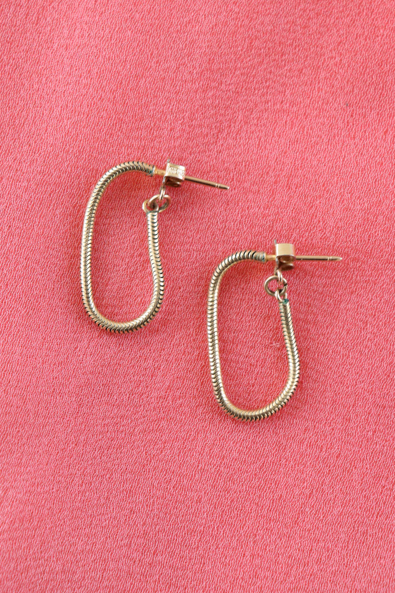 Golden Snake Coil Hoops