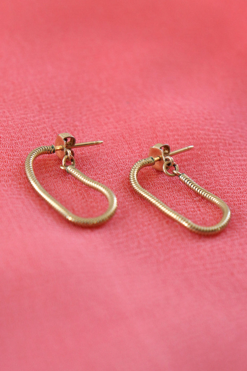 Golden Snake Coil Hoops