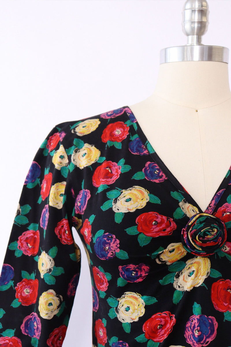 Ungaro Rosette Stretch Top S