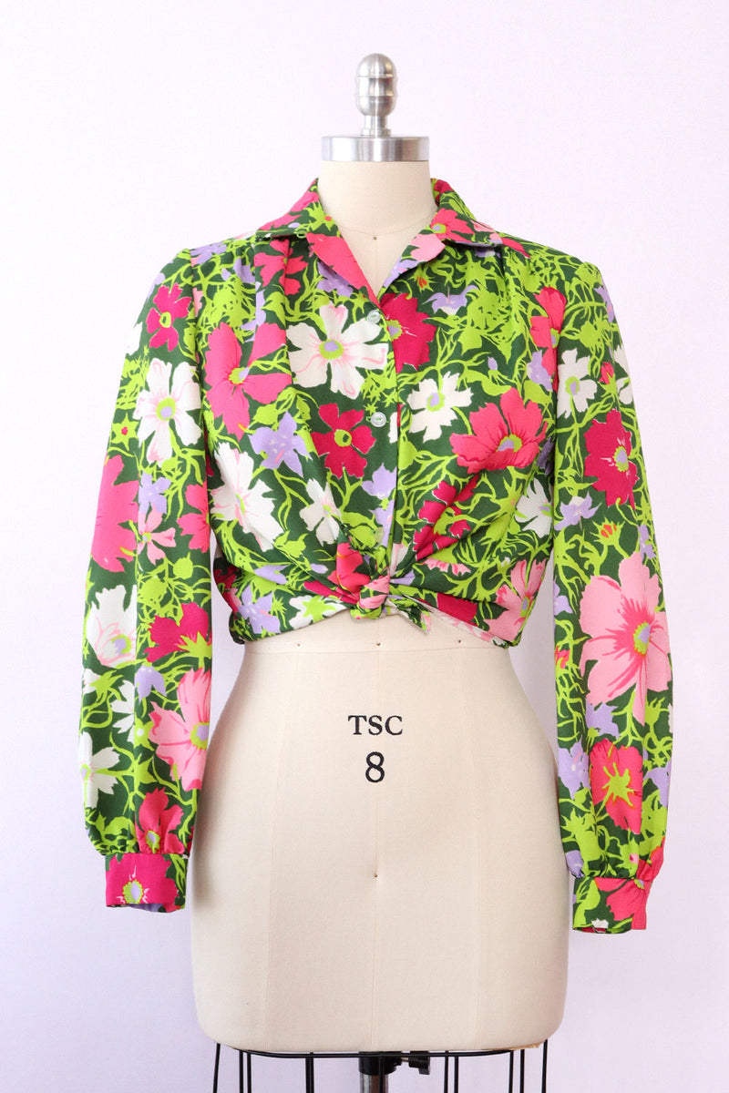 Technicolor Floral Buttondown M