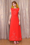 Custom Canary Red Beaded Ensemble M