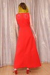 Custom Canary Red Beaded Ensemble M