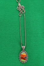 Sunset Medallion Sterling Necklace