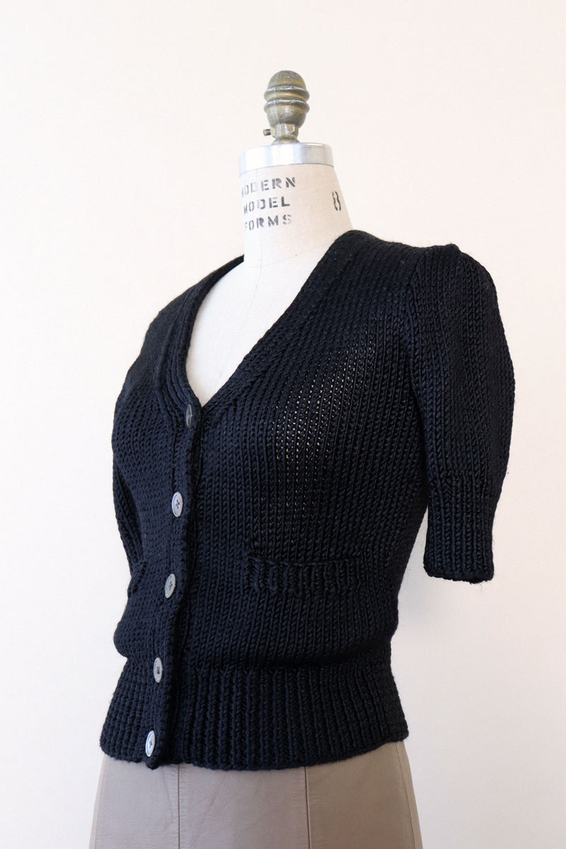Ralph Lauren Thick Silk Knit Cardigan S