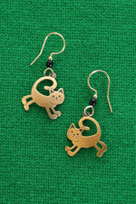 Stretching Cat Earrings