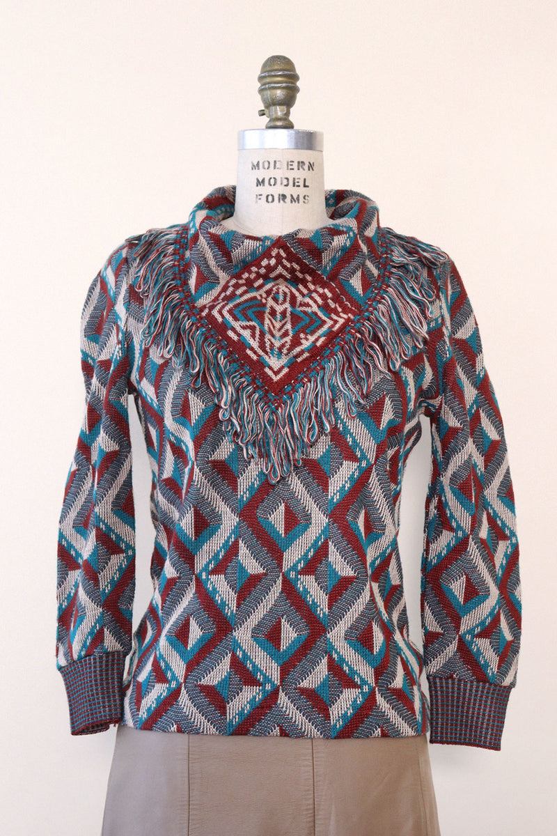 Bill Gibb Kerchief Jacquard Sweater S/M