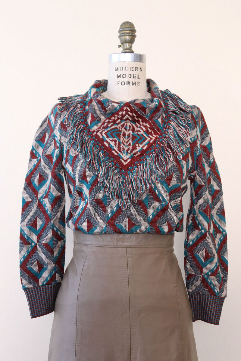 Bill Gibb Kerchief Jacquard Sweater S/M