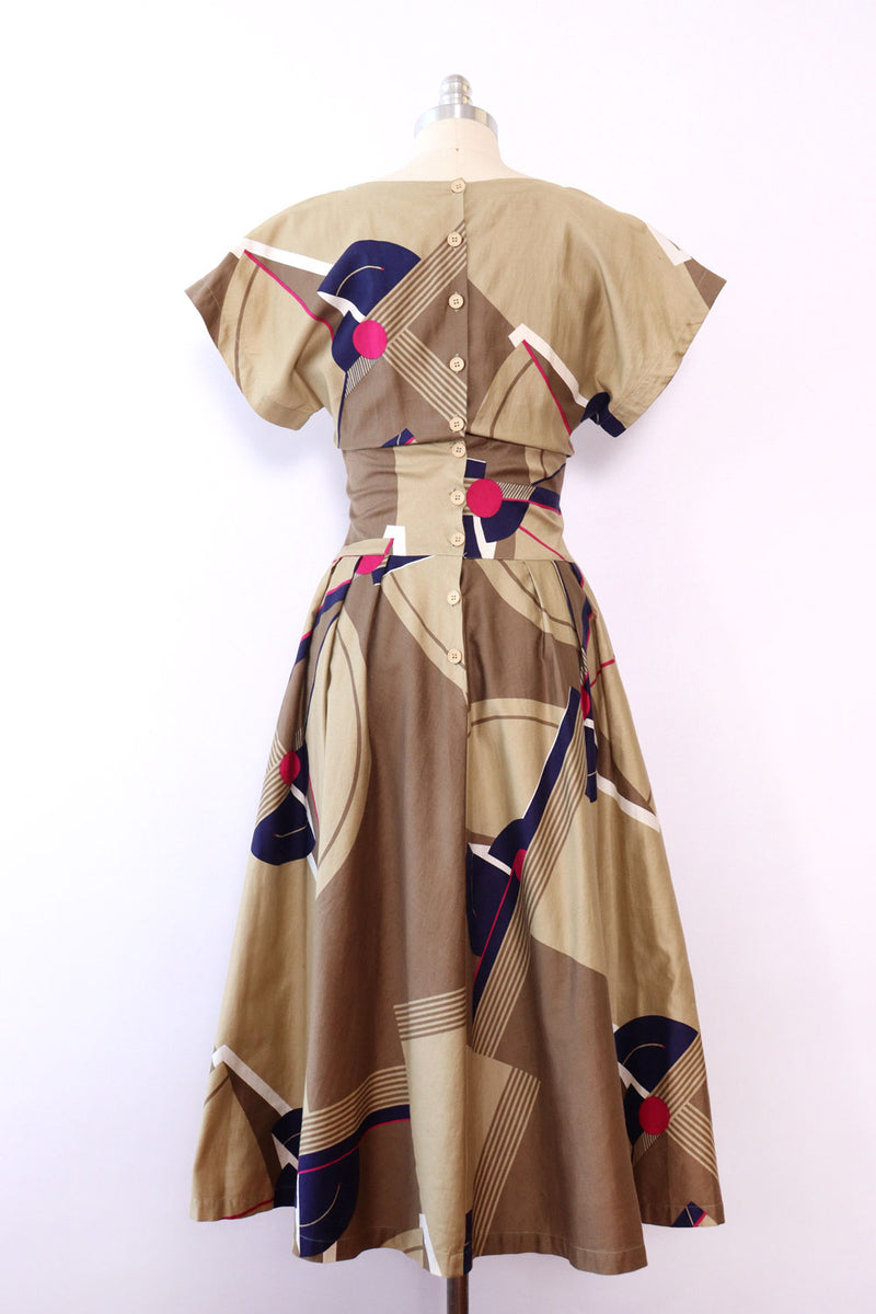 Ann Tjian Modernist Cotton Dress S
