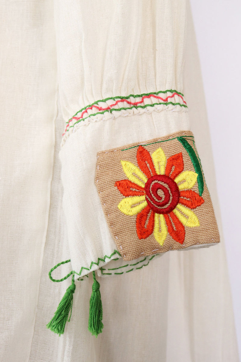 Embroidered Yoke Tunic Mini S/M OMNIA Embroidered Yoke Tunic Mini S/M OMNIA