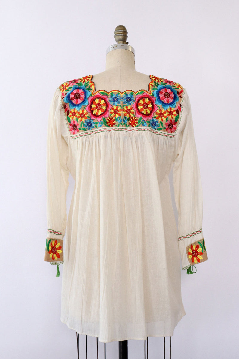 Embroidered Yoke Tunic Mini S/M OMNIA Embroidered Yoke Tunic Mini S/M OMNIA