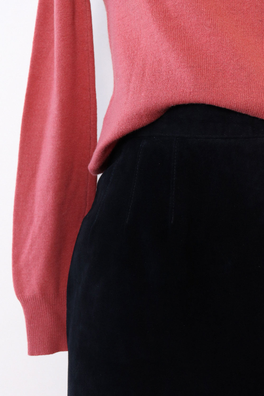Velvety Suede Pencil Slit Skirt S/M