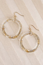 Gold Fleck Hoops