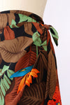 Tropical Silk Wrap Skirt M/L