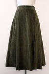 Olive Green Suede Midi XS/S