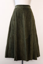 Olive Green Suede Midi XS/S