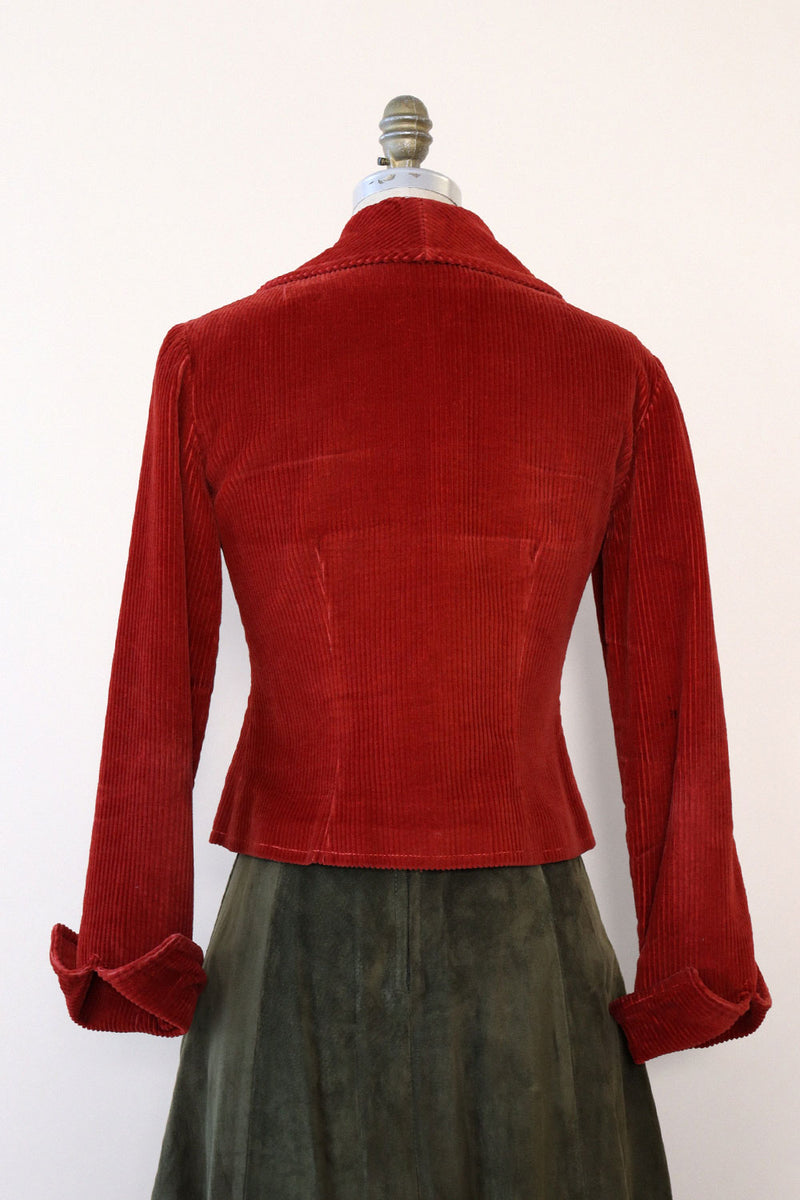 Herman Burgundy Cord Blazer XS/S